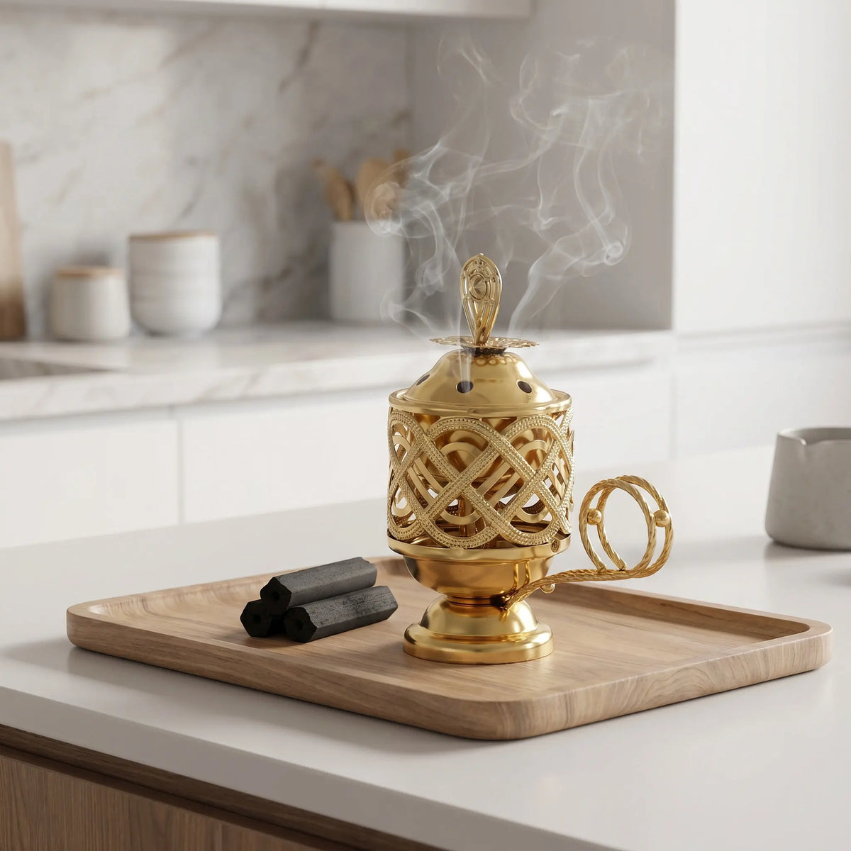 Arabic Bakhoor Incense Burner – Vintage Metal Charcoal Holder Incense Burner SWANS
