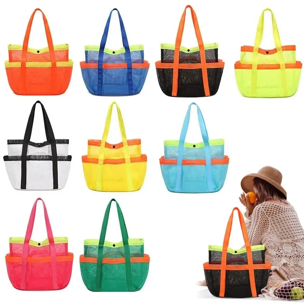 SWANS Mesh Beach Tote Bag – Foldable Quick-Dry Large Capacity Mesh Beach Tote Bag SWANS