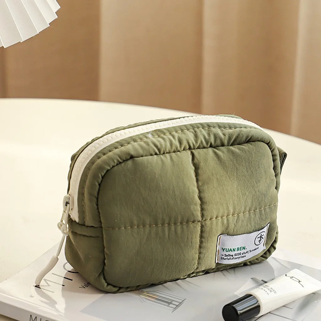 SWANS Waterproof Nylon Cosmetic Bag – Multi-Use Storage Pouch Cosmetic Storage Bag SWANS Army Green As Show