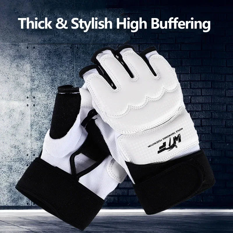 MMA Kickboxing Muay Thai Half Mitts – PU Leather Gloves MMA Training Gloves SWANS