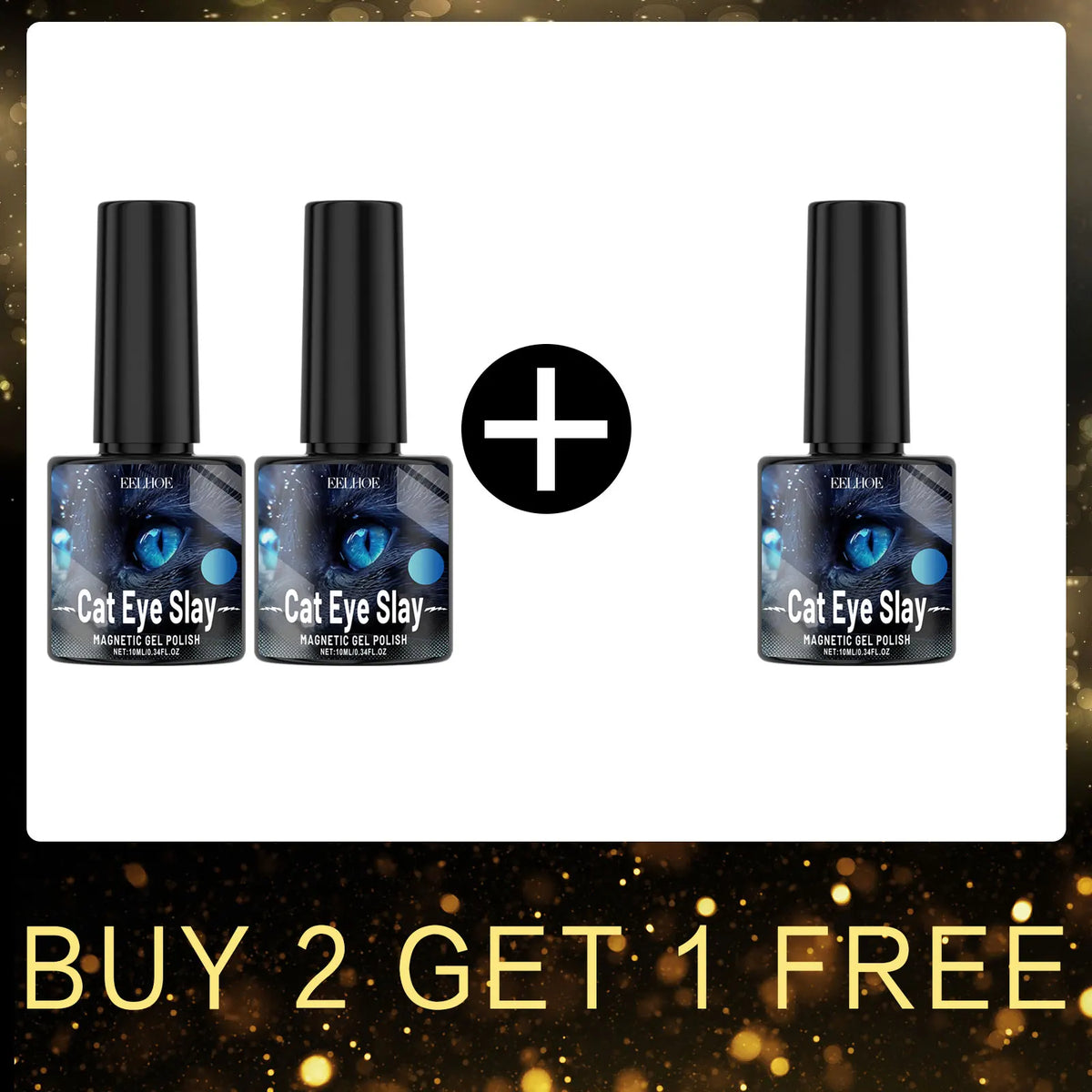 EELHOE Cat Eye Magnetic Gel Nail Polish UV LED Soak Off 10ml Cat Eye Gel Polish SWANS Buy 2 for 1 Free