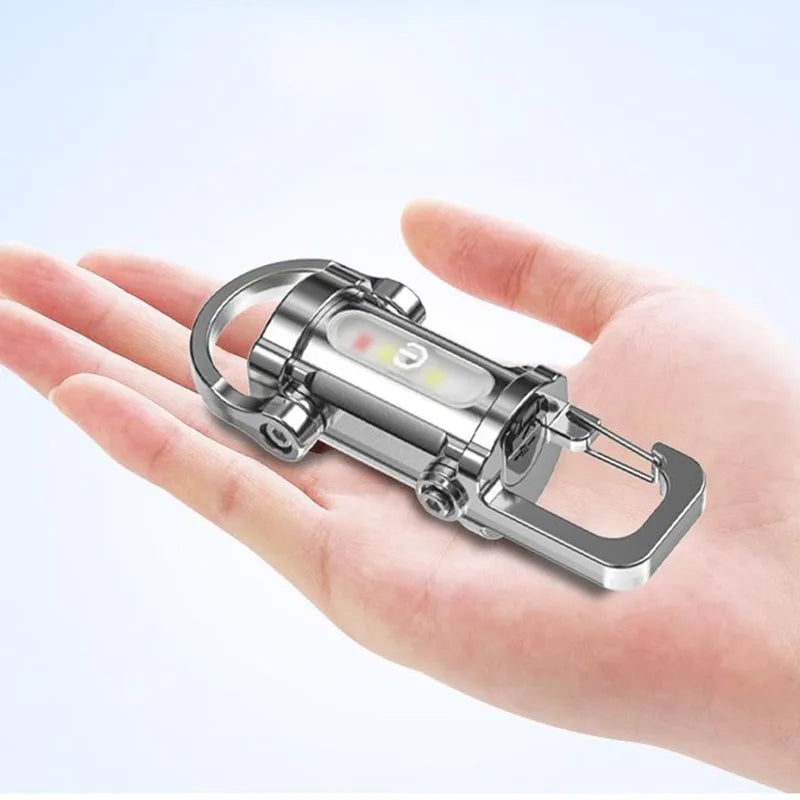 Rechargeable Mini LED Keychain Flashlight – 200LM, 7 Modes Keychain Flashlight SWANS
