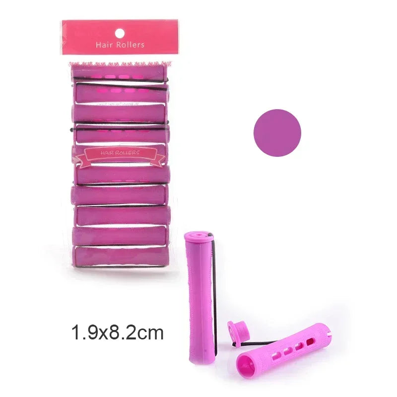 10-Pack Heatless Perm Rods – Cold Wave Hair Curling Rollers Hair Curling Rods SWANS 1.9x8.2cm