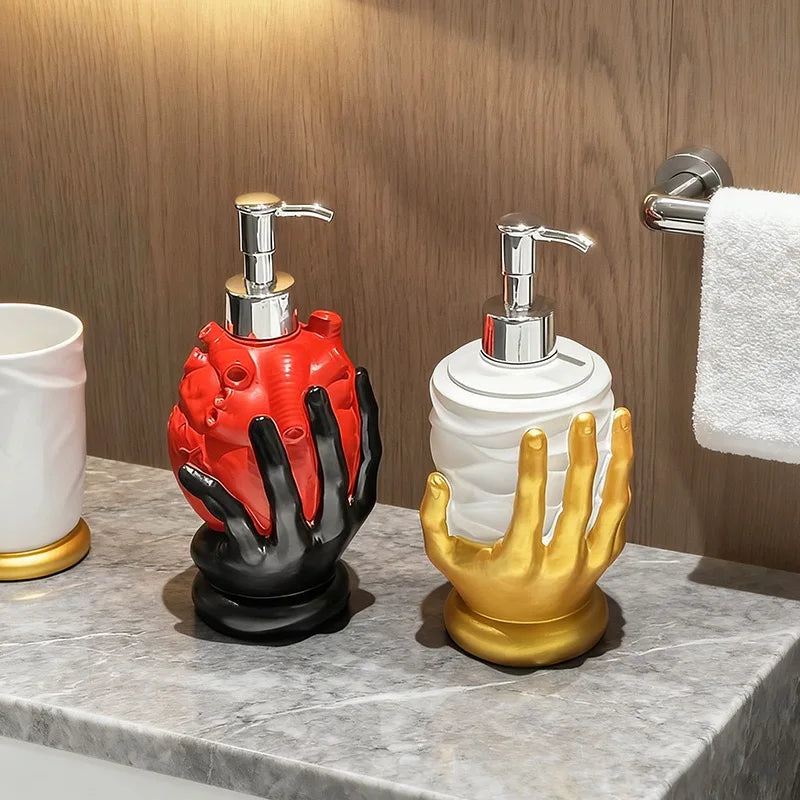 SWANS Refillable Bathroom Dispenser Bottles – Soap & Shampoo Bathroom Dispenser Set SWANS