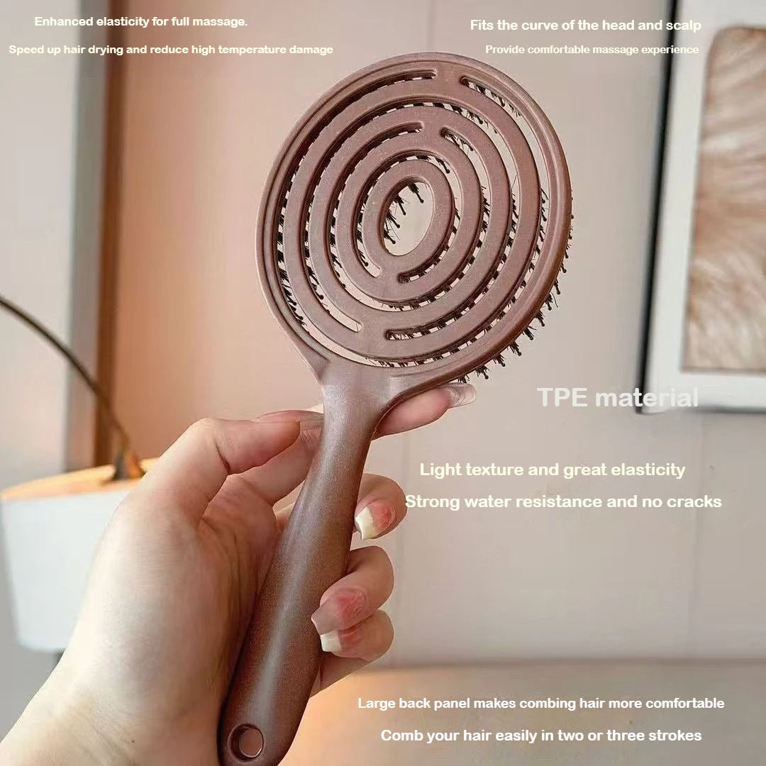 SWANS Detangling Hairbrush & Scalp Massage Comb – Curly Hair Detangling Hair Brush SWANS