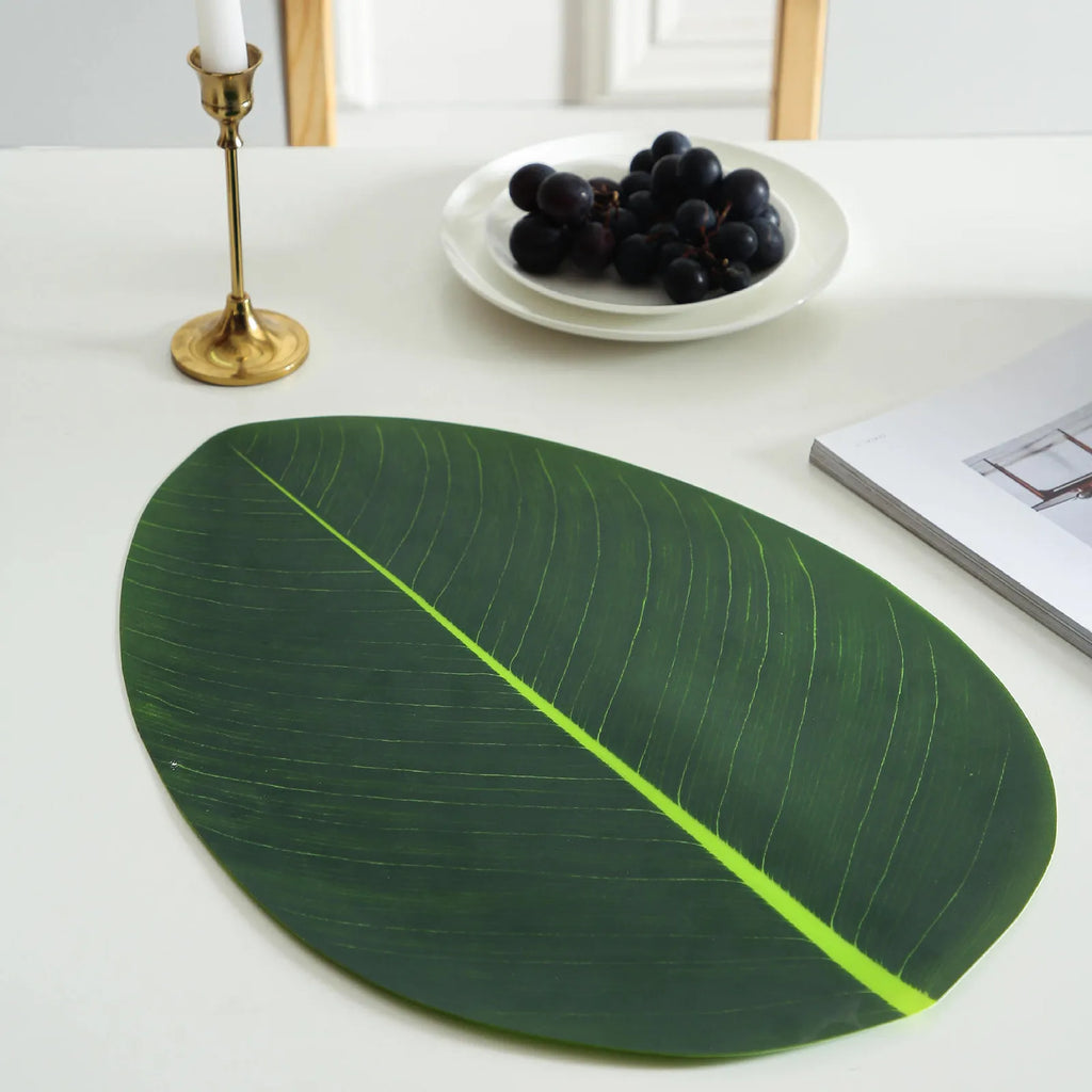 WINOMO Leaf Shape Placemats – Heat-Resistant Non-Slip Mats 2pc Dining Placemats SWANS other other