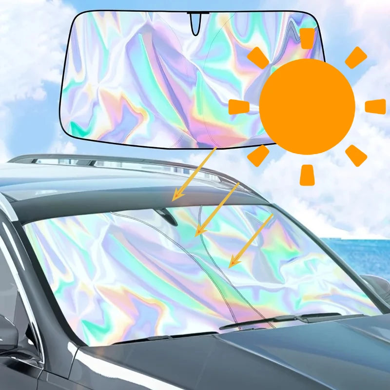 SWANS Foldable Car Windshield Sun Shade – UV Heat Protector Windshield Sun Shade SWANS