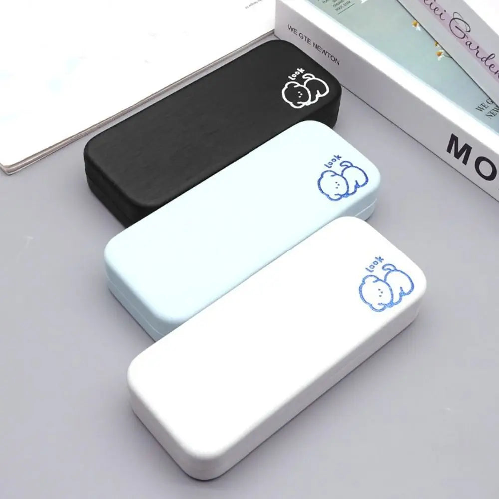 Portable Leather Glasses Case – Lightweight Eyewear Box Eyeglass Case SWANS