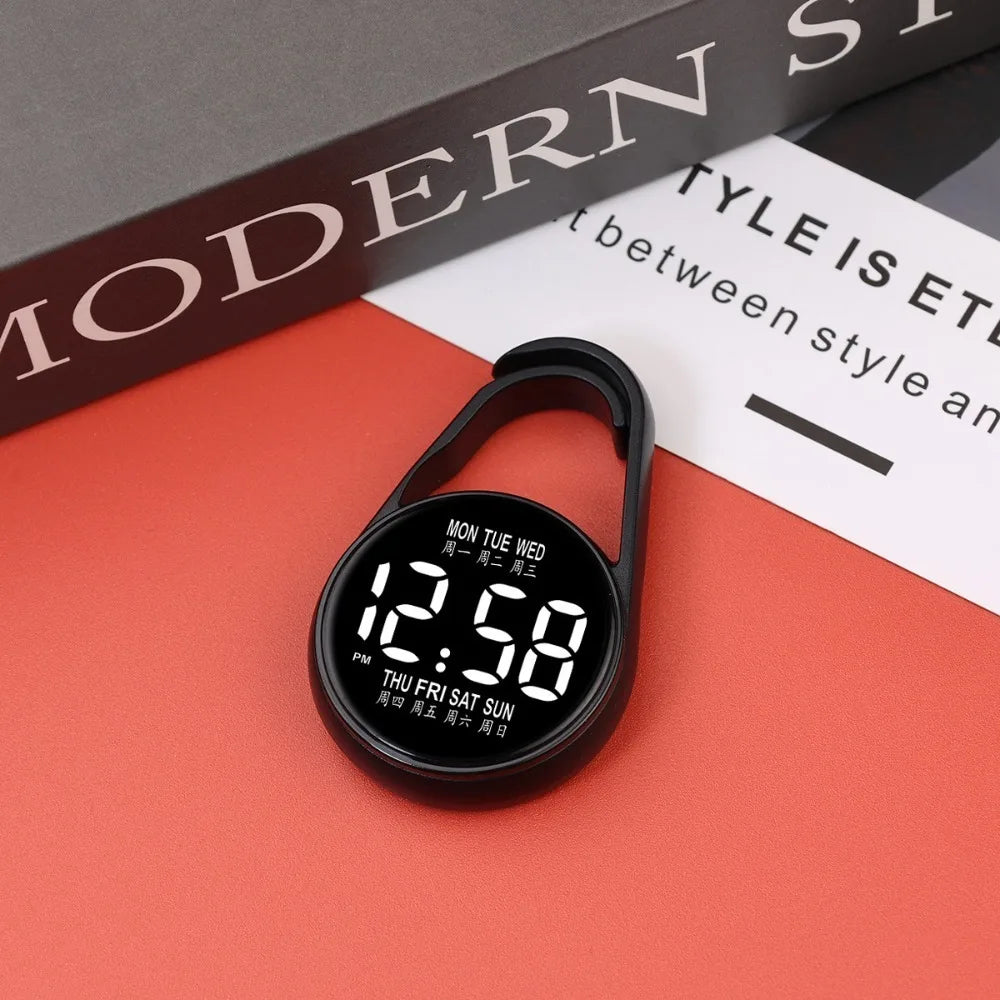 SWANS LED Digital Pocket Watch – Luminous Hanging Watch Digital Pocket Watch SWANS Black