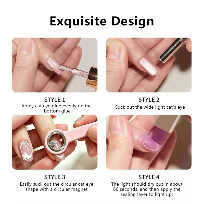 Cat Eye Nail Magnet Ring Tool for Gel Polish DIY Nail Art Nail Art Magnet Tool SWANS