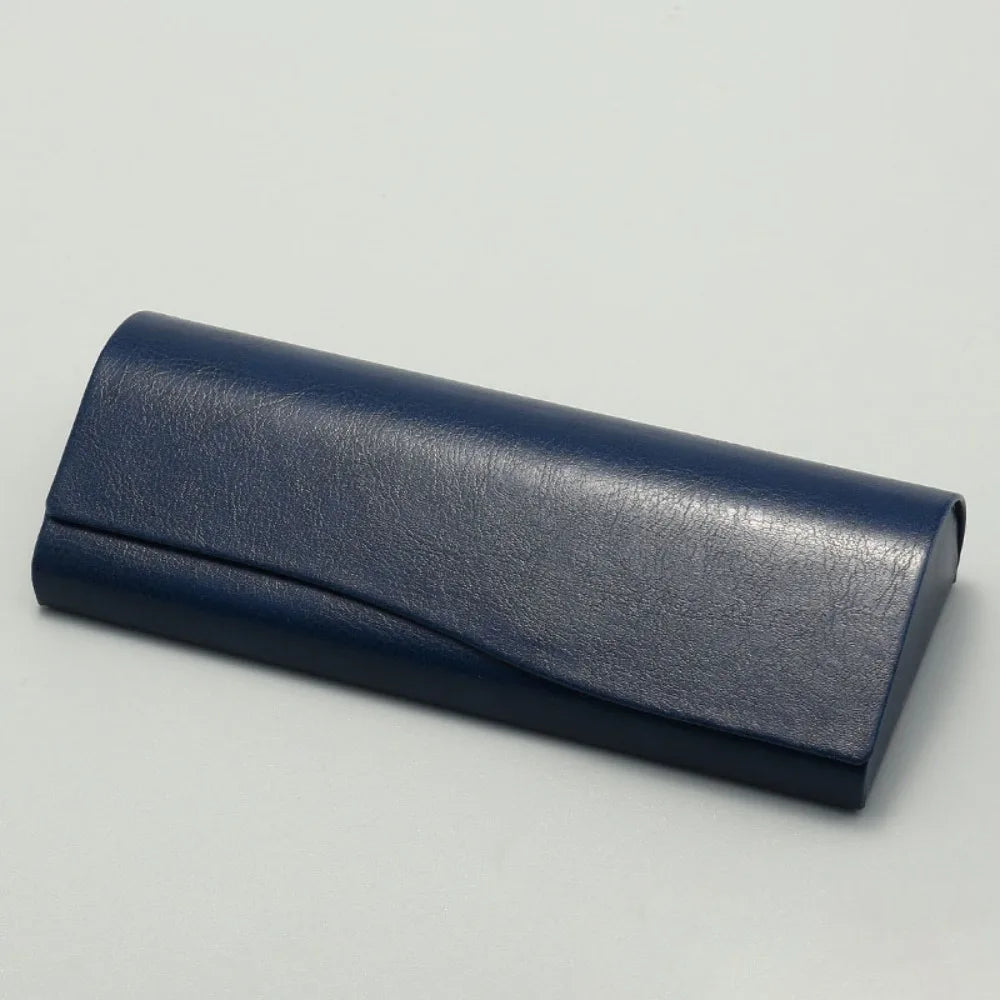 Vintage PU Leather Eyewear Case – Unisex Sunglasses Box Eyewear Case SWANS blue