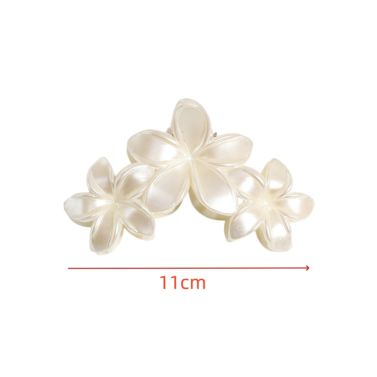 White Flower Hair Claw Clips – Elegant Updo Accessory 1/2 Pack Hair Claw Clip SWANS