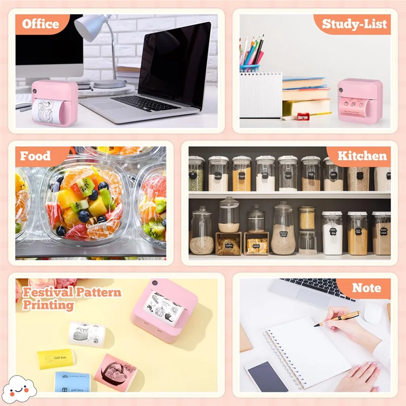 AA20 Mini Thermal Label & Sticker Printer – Ink-Free USB Thermal Label Printer SWANS