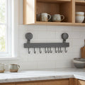 10-Hook Kitchen Suction Cup Rack – No-Drill Wall Organizer Kitchen Hook Organizer SWANS Default Title