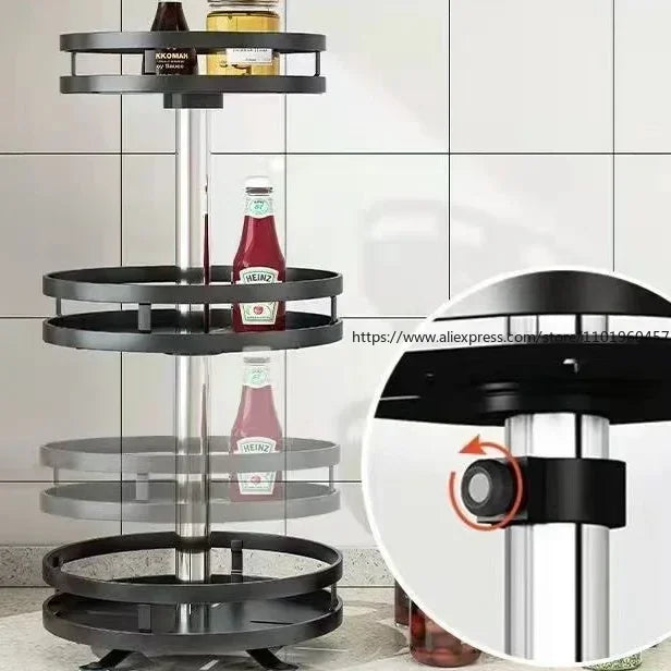 SWANS 360° Rotating Spice Rack Kitchen Countertop Organizer Rotating Spice Rack SWANS