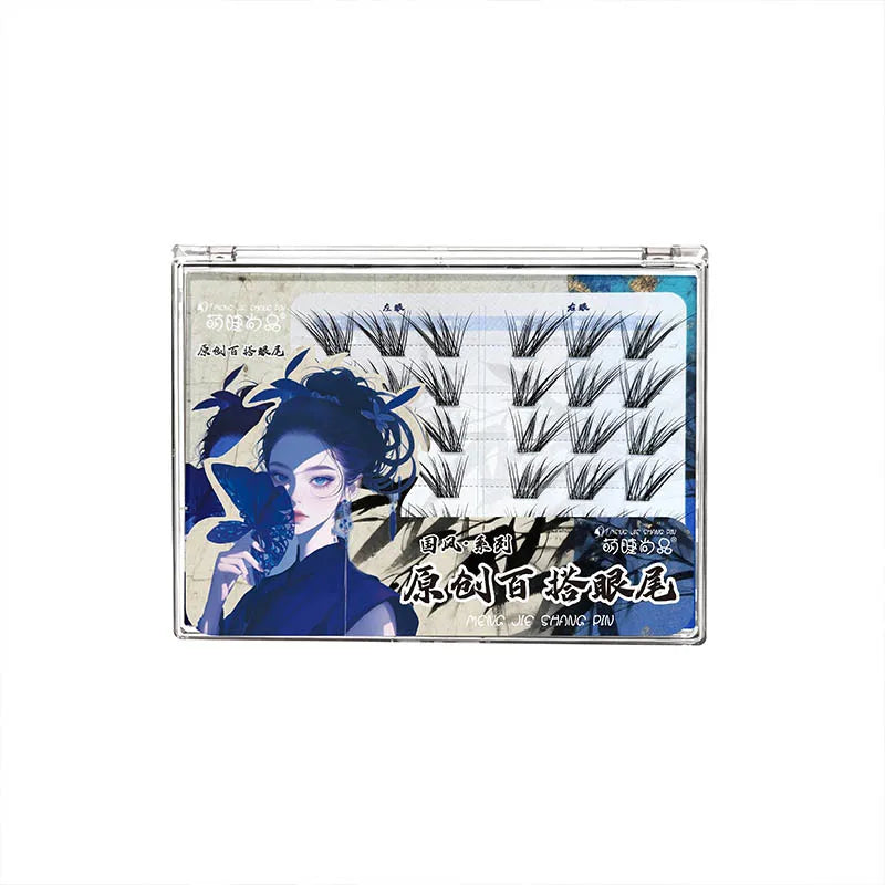 Pre-Glued Manga Fox Eye False Eyelashes – Self-Adhesive Winged False Eyelashes SWANS