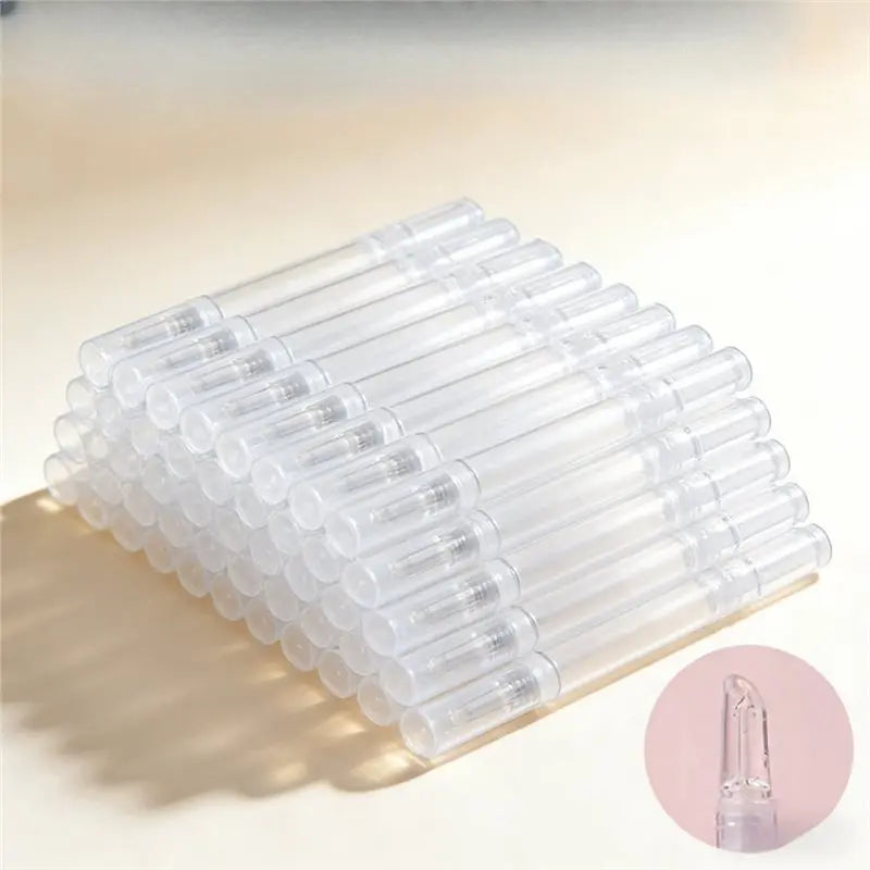 20-Pack 5ML Refillable Twist Lip Gloss Tubes w/ Silicone Brush Cosmetic Applicator Pen SWANS