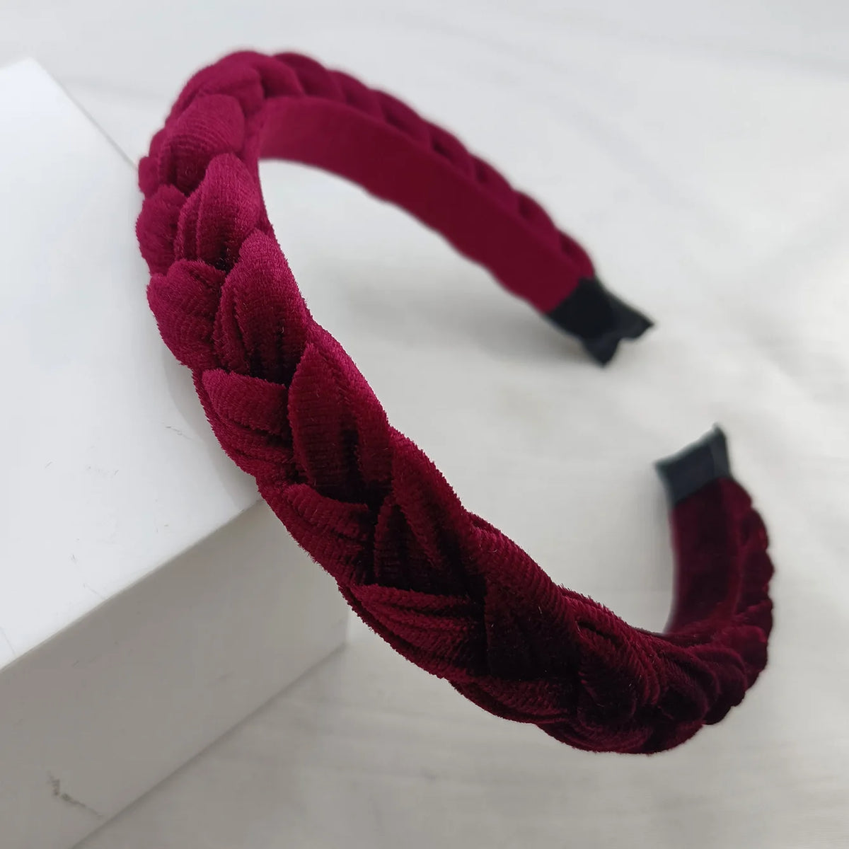 Women's Wide Braided Headband – Solid Color Hair Accessory Braided Headband SWANS 25