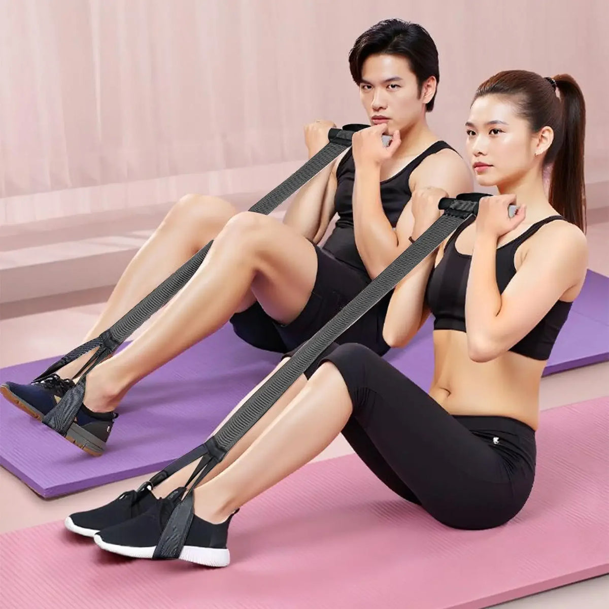Home Ab Trainer with Foot Loops – Portable Resistance Band Resistance Band Trainer SWANS