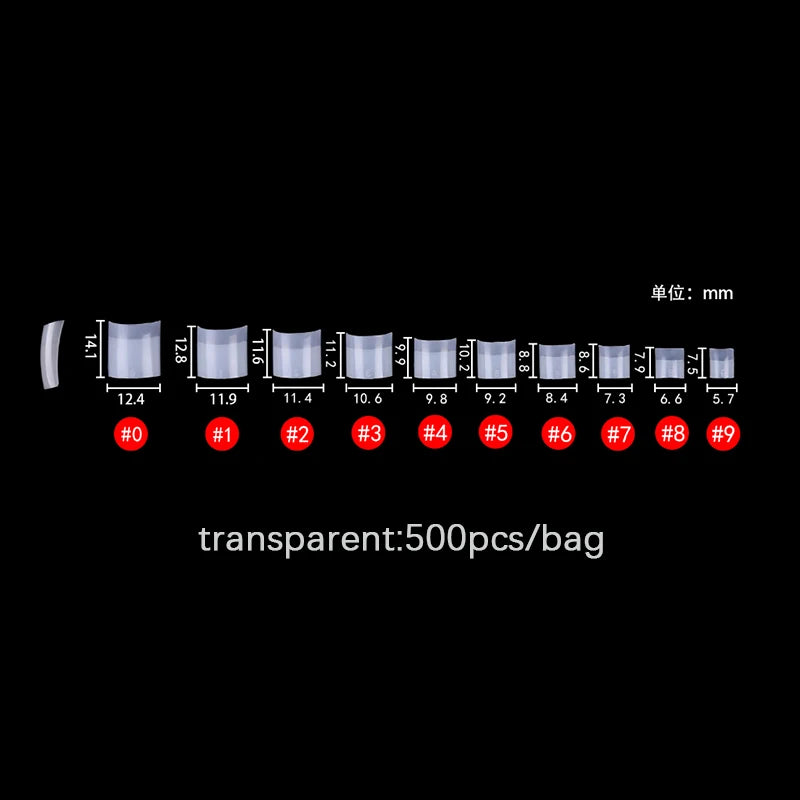 500-Pack Short Square Acrylic Nail Tips – Half Cover False Nails False Nail Tips SWANS