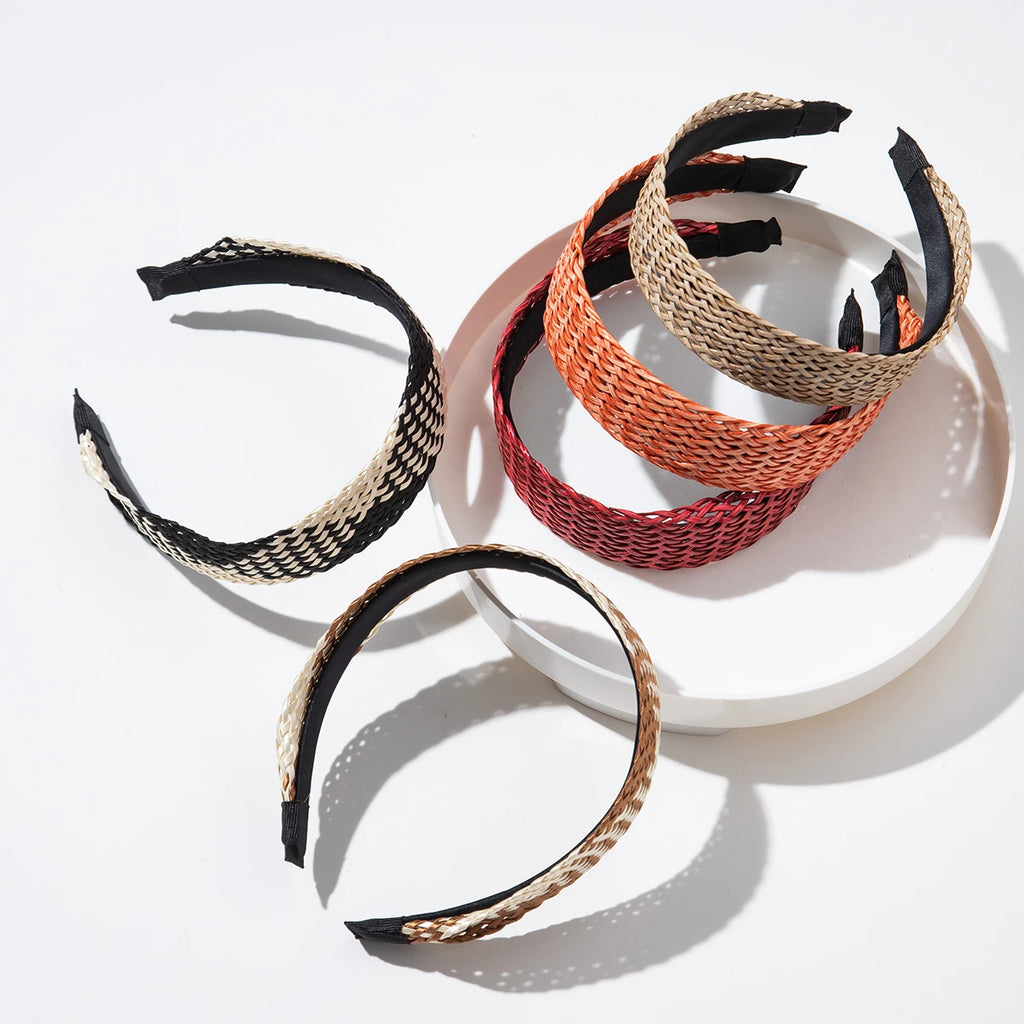 4cm Wide Rattan Knotted Headband – Non-Slip Women's Hair Hoop Knotted Headband SWANS