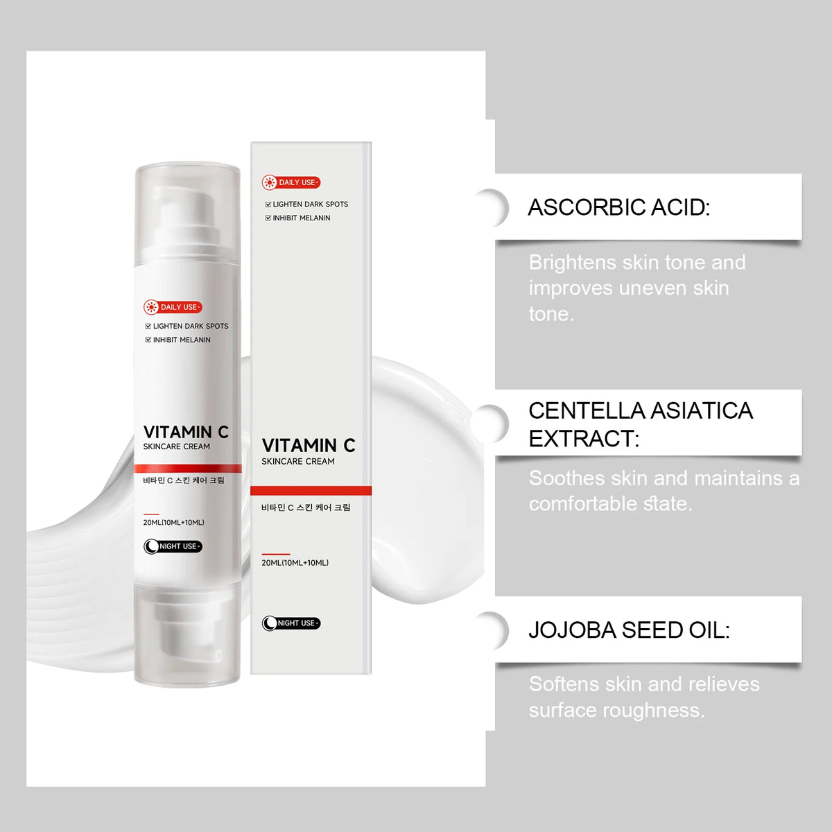 SWANS Vitamin C Day & Night Cream – Brightening & Hydrating Brightening Face Cream SWANS