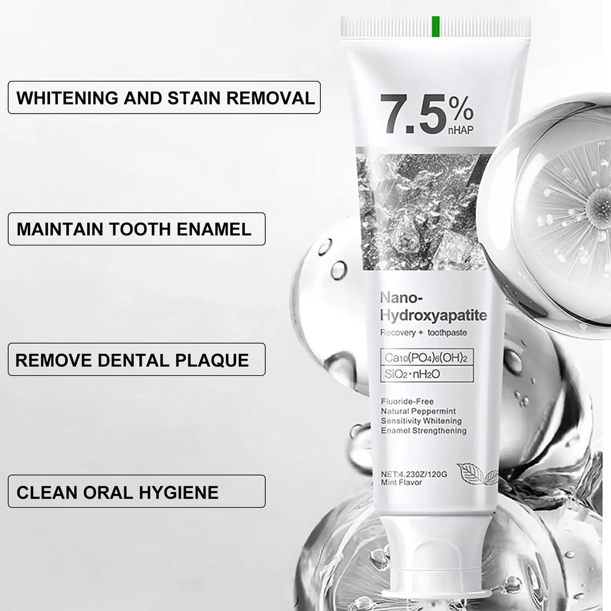 SWANS 7.5% Hydroxyapatite Toothpaste – Enamel & Sensitive Care Hydroxyapatite Toothpaste SWANS