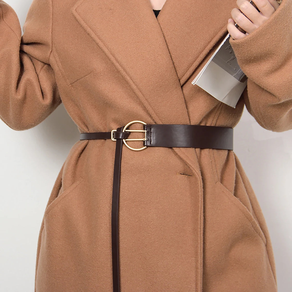 Women's PU Leather Knotted Waist Belt – Decorative Corset Strap Women's Waist Belt SWANS
