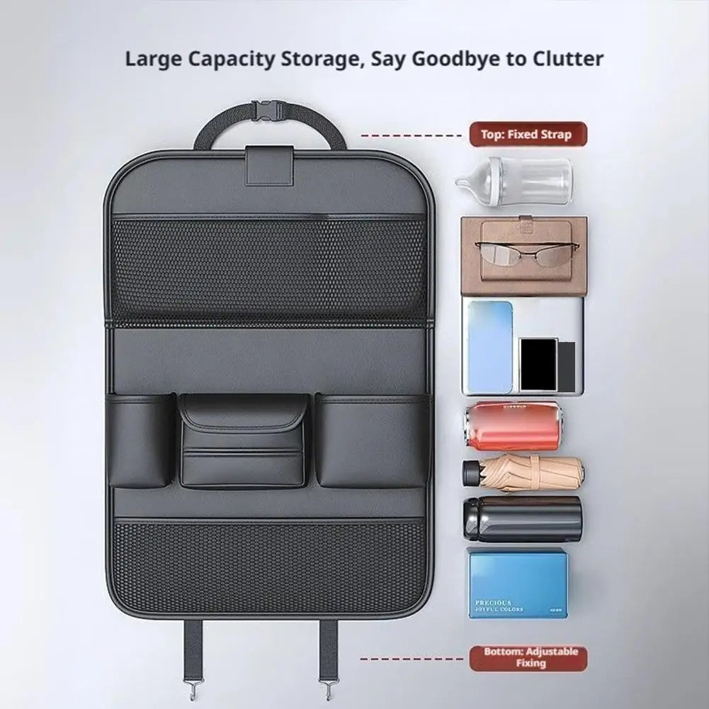 Car Seat Back Organizer with Foldable Table & Pockets Car Seat Organizer SWANS