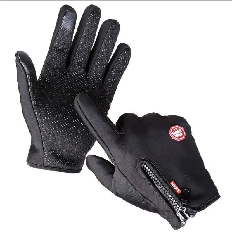 SWANS Winter Cycling Gloves – Windproof Touchscreen Full Finger Cycling Gloves SWANS Short Black XL