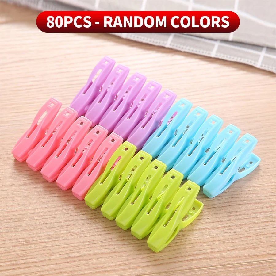 SWANS Windproof Clothes Drying Clips – Laundry & Sock Pegs Laundry Drying Clips SWANS 80PCS