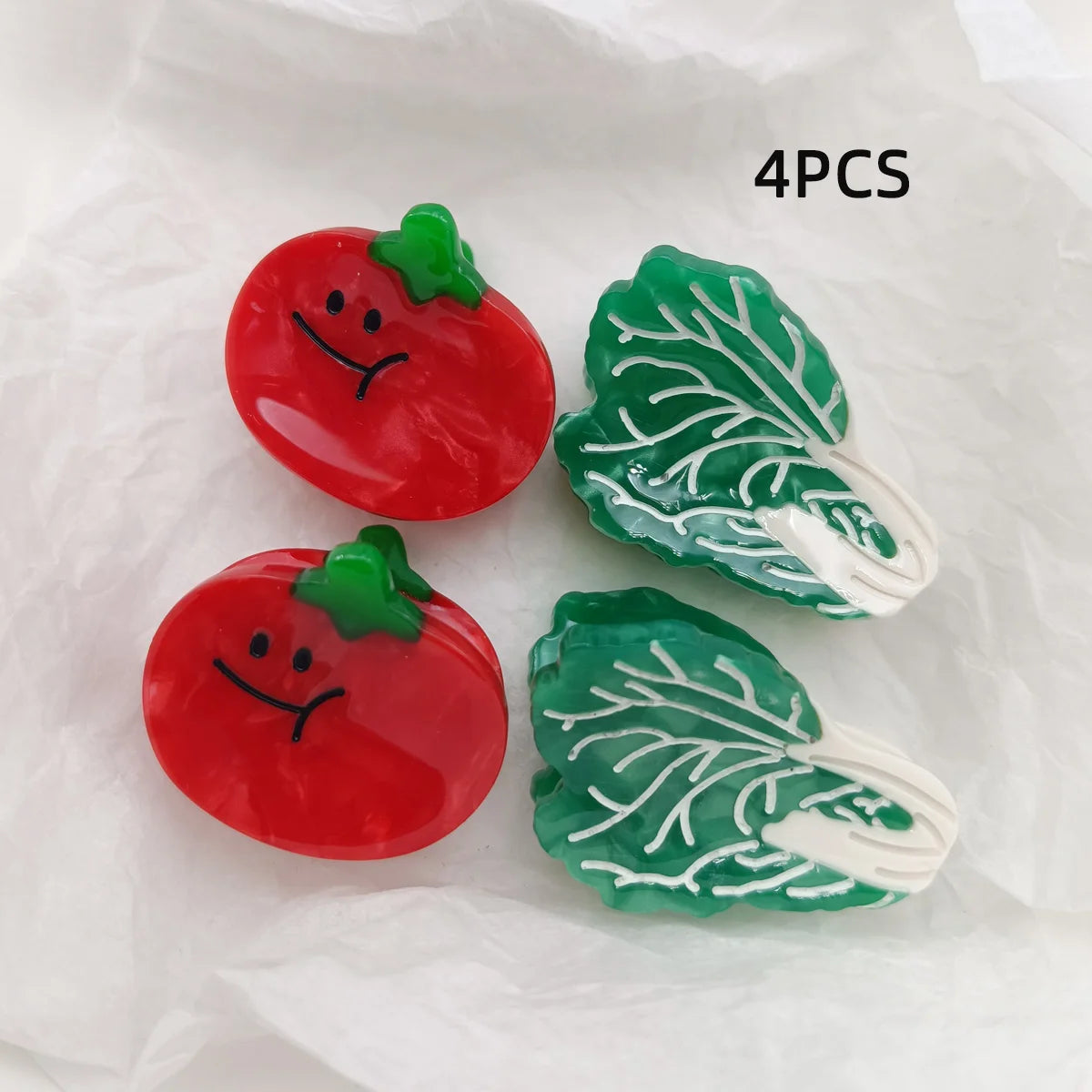 Mini Acetate Shark Hair Clips – Cute Colorful Cartoon Claw Set Hair Claw Clips SWANS 4 PCS 02