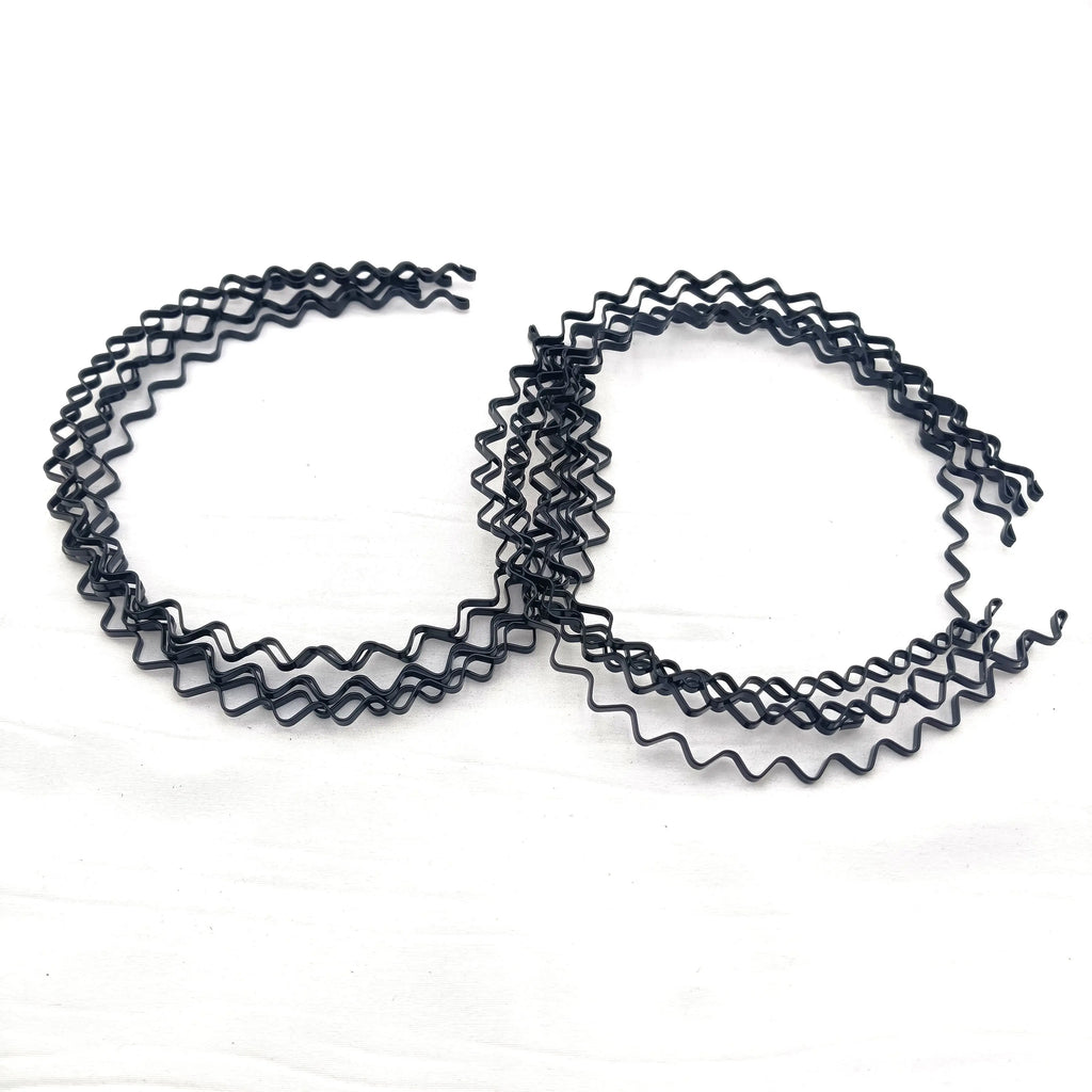 Metal Wavy Headband Unisex Sports Hair Hoop – 1/3/6/12 Pack Metal Hair Headband SWANS