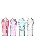 4PCS 3D Reusable Penis Sleeve Set – Couples Intimacy Enhancer Intimate Sleeve Set SWANS sise
