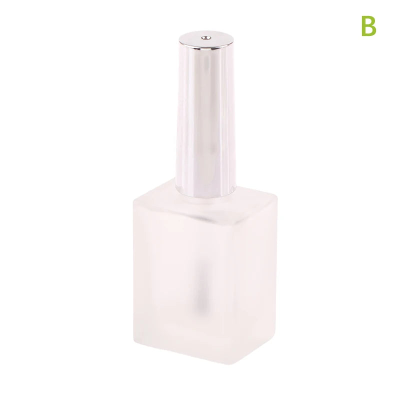 15ml Frosted Glass Nail Polish Bottle with Brush – Light-Resistant Nail Polish Bottle SWANS B