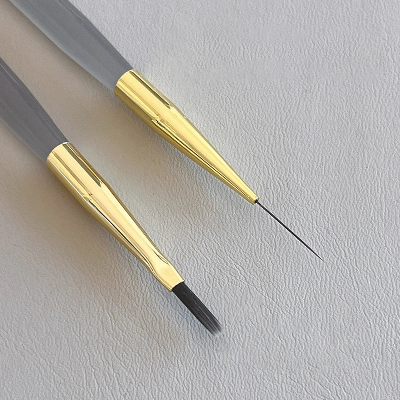 YOVIP Dual-End Nail Art Liner & Grid Brush – DIY Design Nail Art Brush SWANS