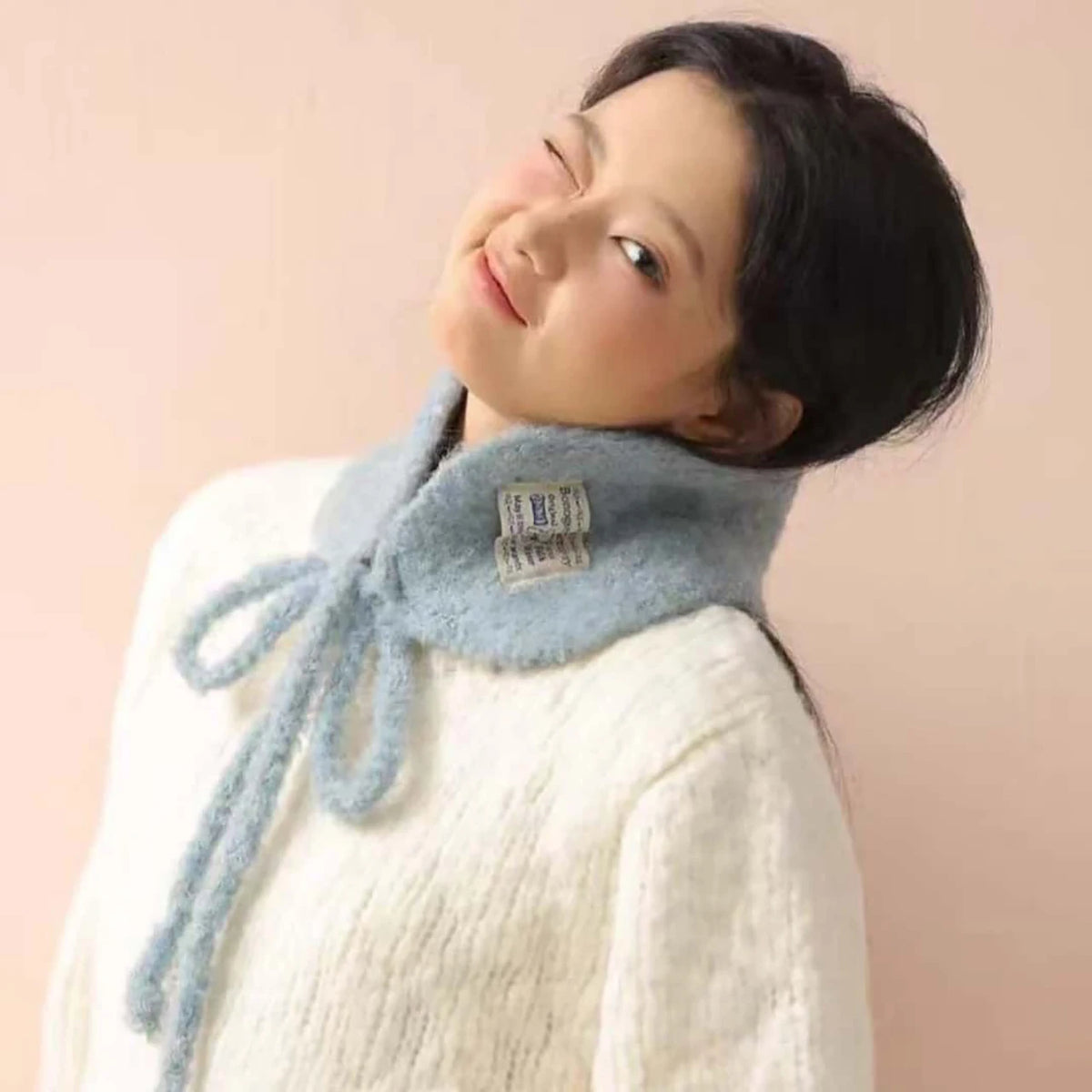 Women's Knit Earmuff Scarf – Windproof Warm Winter Neck Warmer Knit Earmuff Scarf SWANS