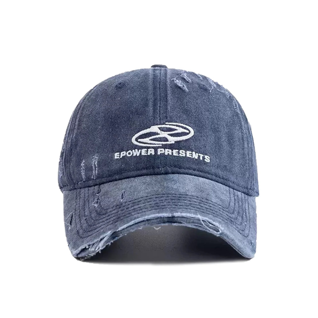 Unisex Embroidery Washed Baseball Cap – Adjustable Casual Hat Baseball Cap SWANS Navy