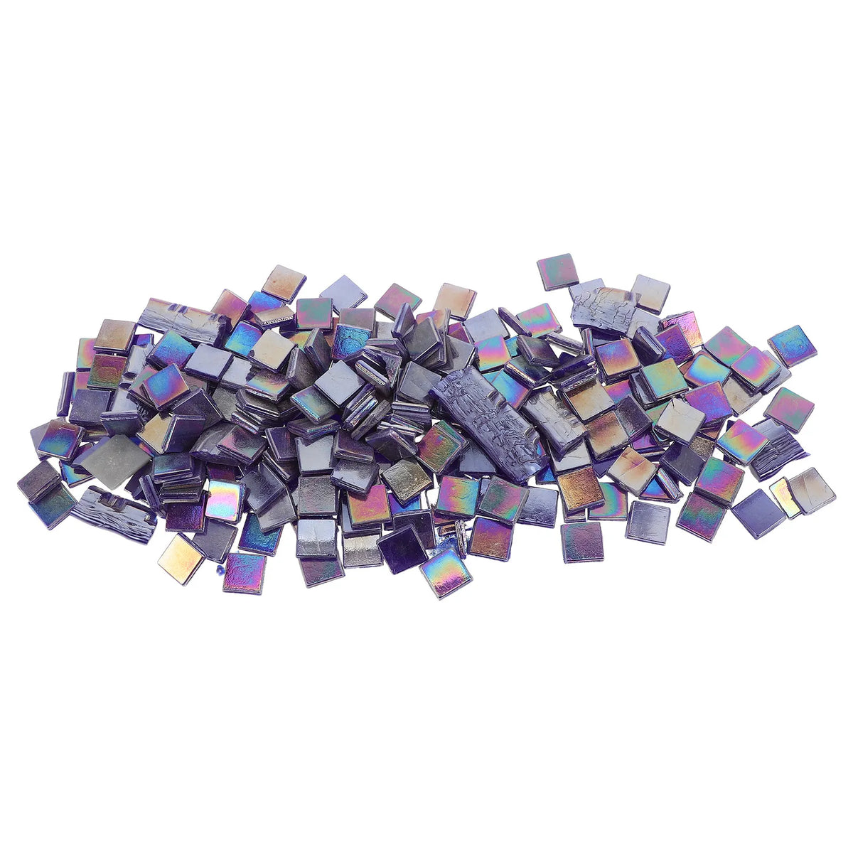 250Pcs Iridescent Glass Mosaic Tiles 1.5cm Square DIY Craft Glass Mosaic Tiles SWANS Default Title
