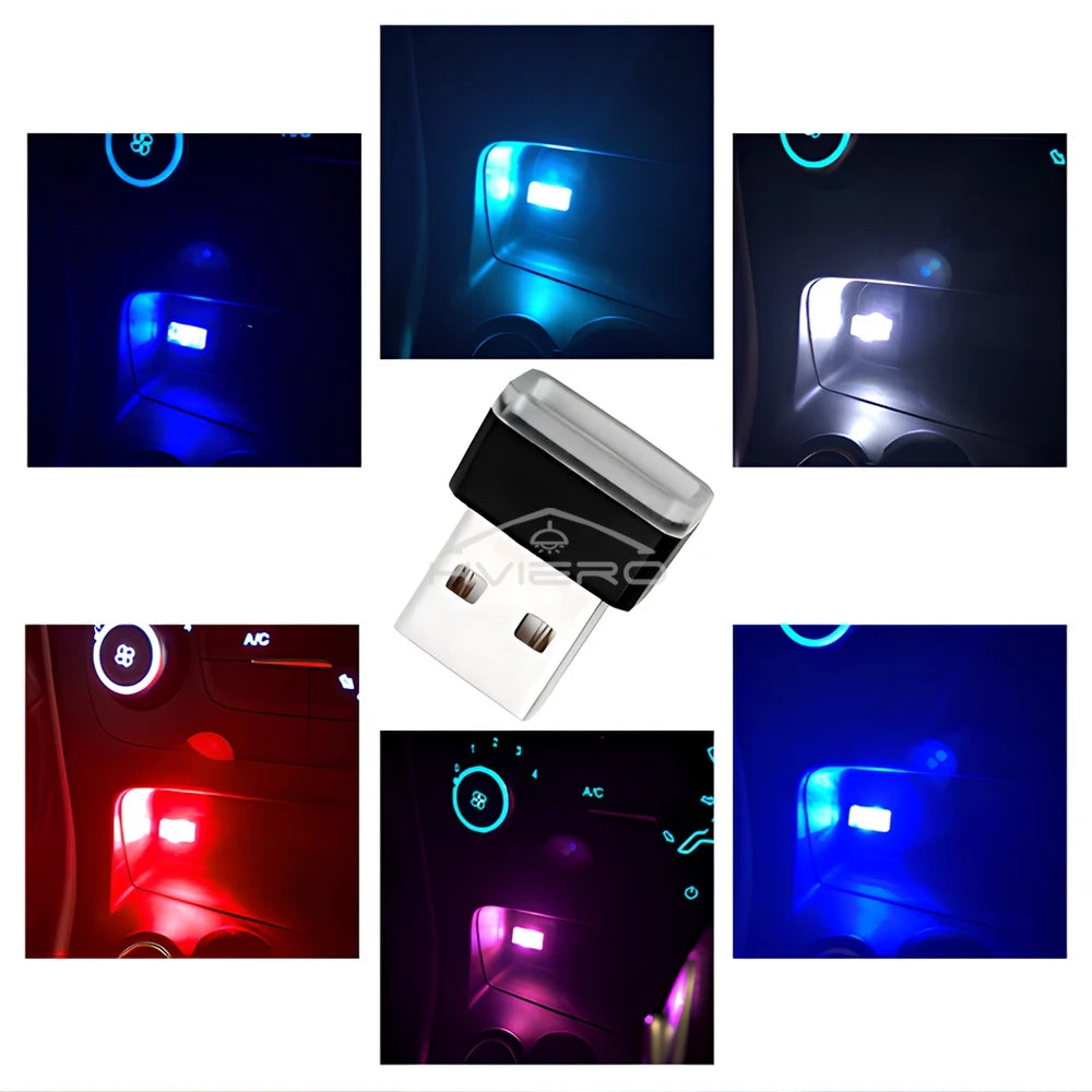 HVIERO USB LED Car Atmosphere Light – Neon Plug & Play 5V Car Atmosphere Light SWANS