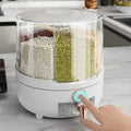 6KG Sealed Rice & Grain Storage Box – Moisture & Insect Proof Grain Storage Container SWANS Pearl White 6kg
