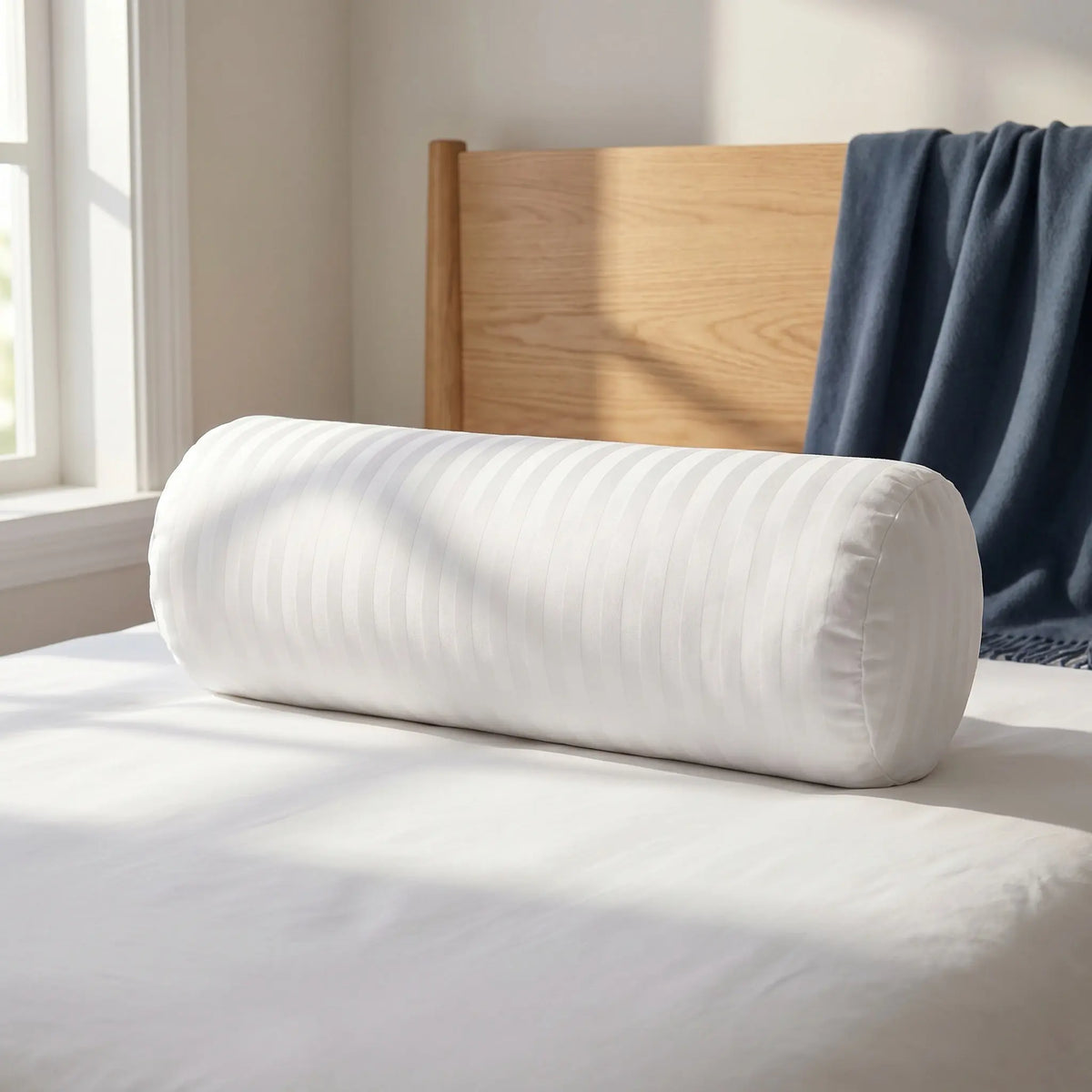Round Cylinder Bolster Pillowcase Zipper Cover 20x7.9in Bolster Pillow Cover SWANS