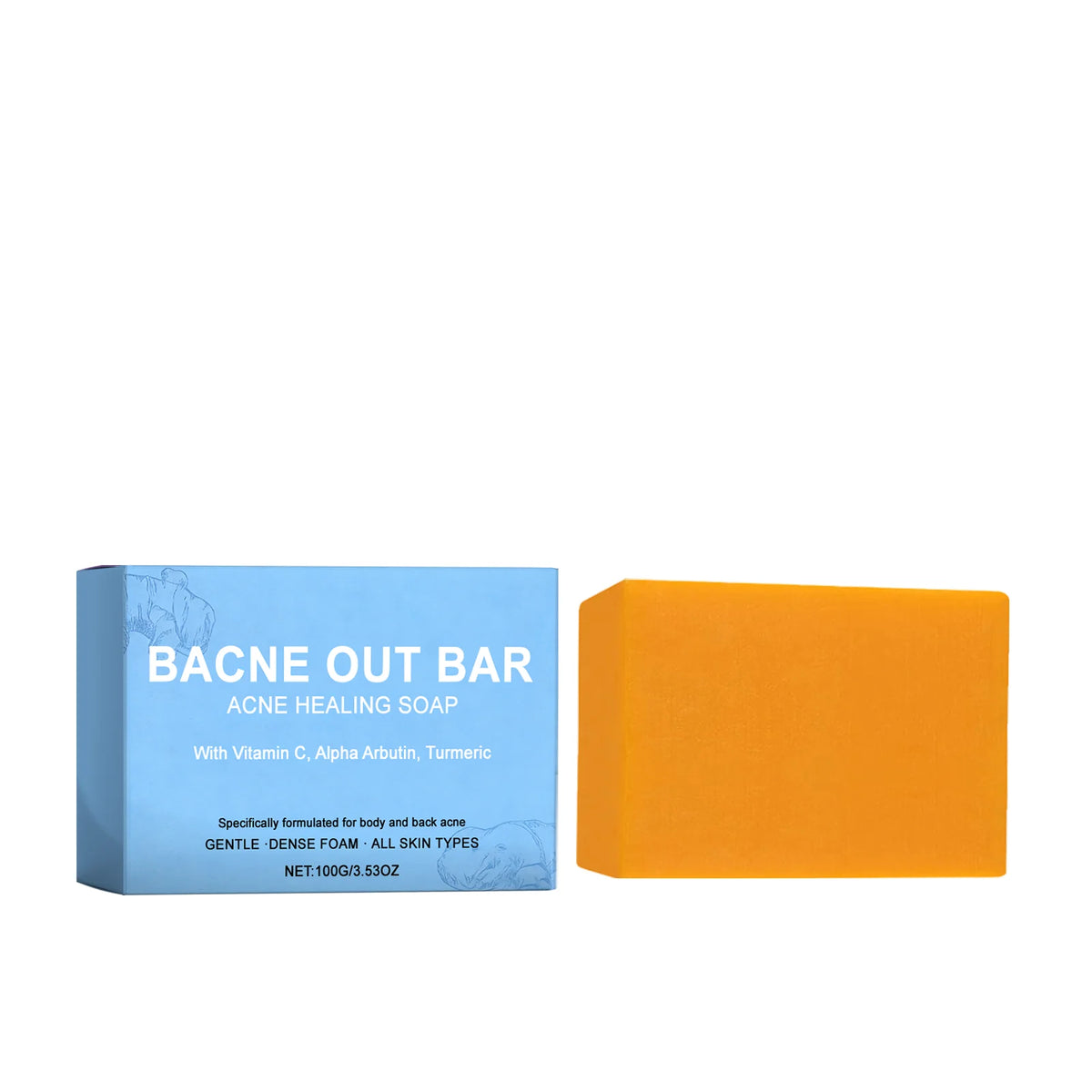 SWANS Turmeric Vitamin C Soap Bar – Oil Control & Brightening Exfoliating Soap Bar SWANS 100g Boxed