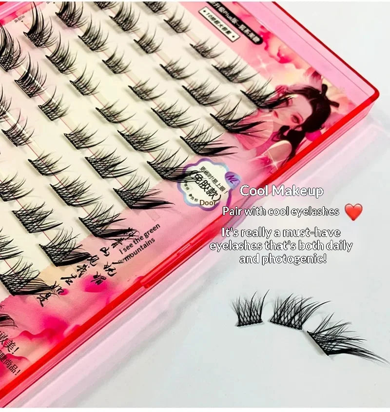Self-Adhesive Glue-Free False Eyelashes – Winged Fox Eye False Eyelashes SWANS