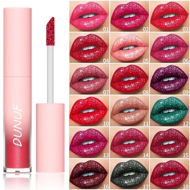 Diamond Gloss Lipstick – Sparkling Pearly Shine Lip Glaze Lip Glaze Lipstick SWANS