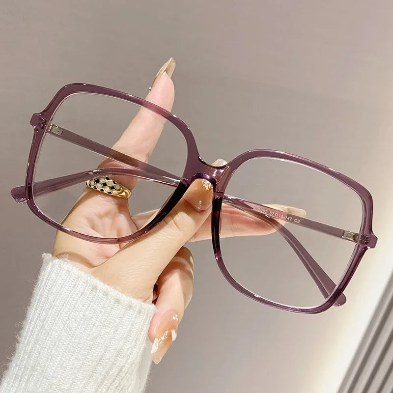Women's Oversized Blue Light Blocking Glasses | Non-Rx Blue Light Glasses SWANS Purple