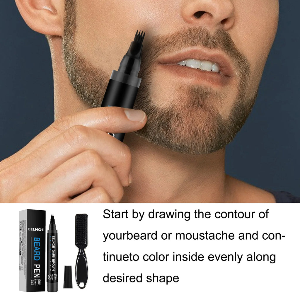 EELHOE Waterproof Beard Filler Pen – Black & Brown Beard Filler Pen SWANS