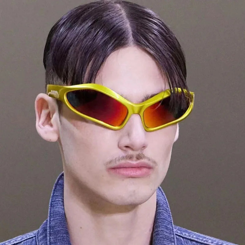 Y2K Punk Sport Goggle Sunglasses UV400 – Unisex Vintage Fashion Sunglasses SWANS