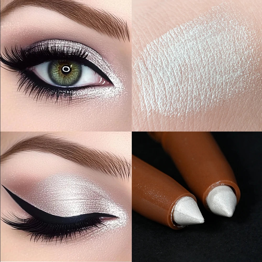 Lakerain Glitter Shimmer Eyeshadow Pencil – 12 Colors, Waterproof Eyeshadow Pencil SWANS