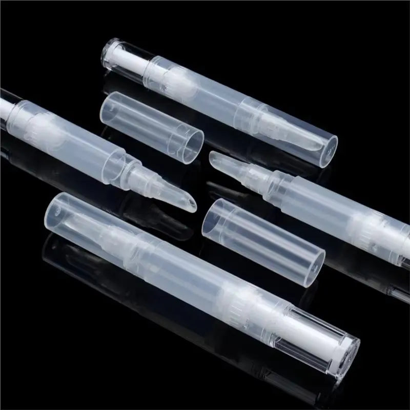 20-Pack 5ML Refillable Twist Lip Gloss Tubes w/ Silicone Brush Cosmetic Applicator Pen SWANS